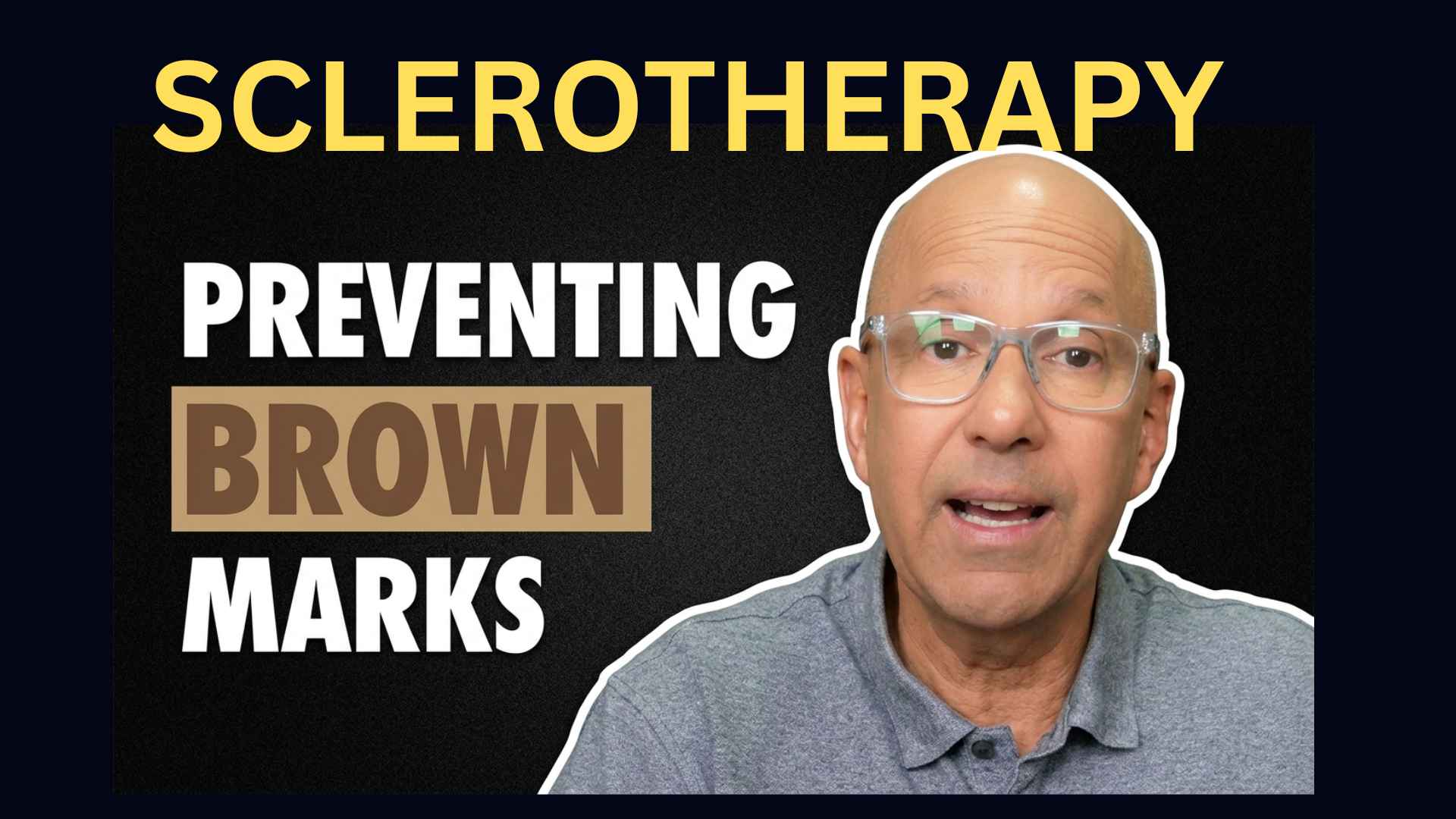 Dr. Haroun Gajraj explaining how to prevent brown marks after sclerotherapy in a VeinCare Academy video